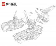 Coloriage moto voiture cool ninjago lego 